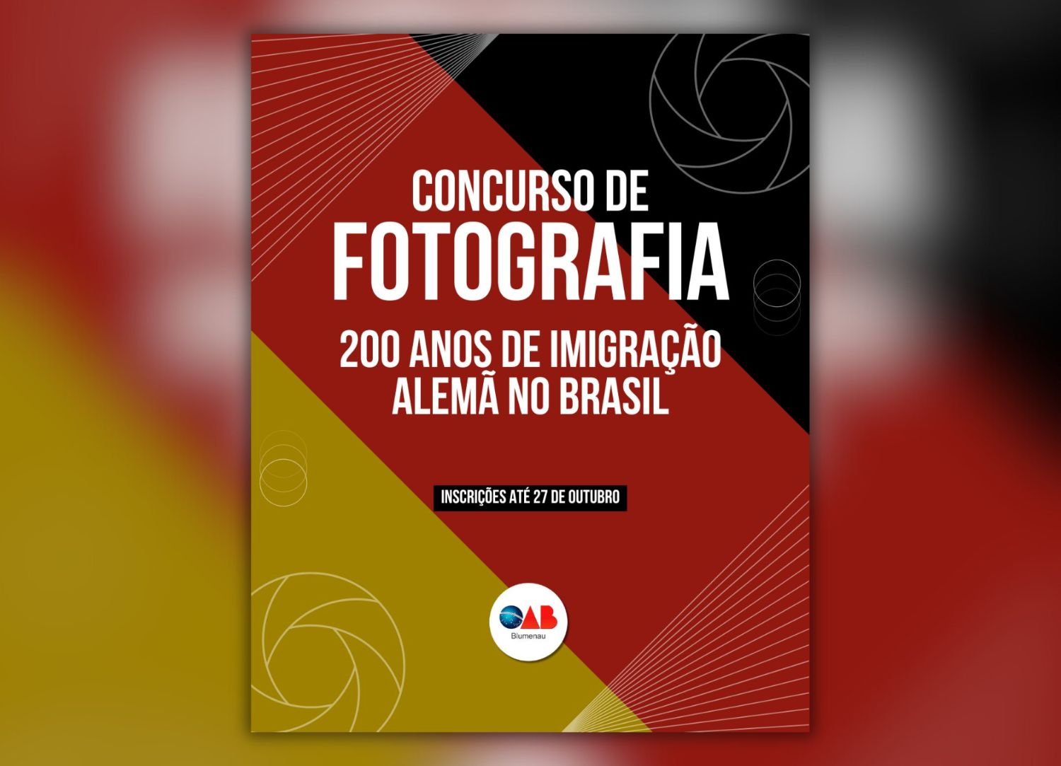 Participe do I Concurso de Fotografia da OAB Blumenau; o tema é “200 anos de imigração alemã no Brasil”