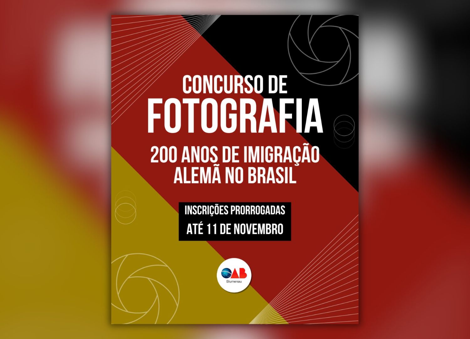 Comissão de Cultura prorroga prazo de inscrições para o I Concurso de Fotografia da OAB Blumenau