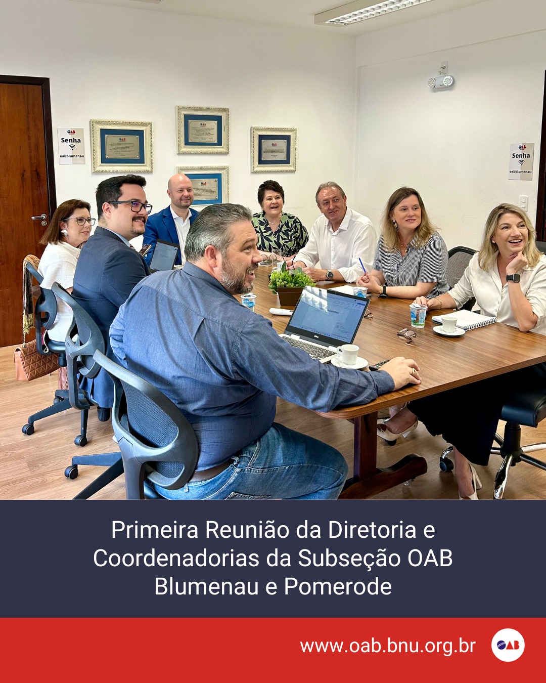 OAB Blumenau realiza primeira reunião de diretoria de 2025 e anuncia iniciativas e projetos para a advocacia