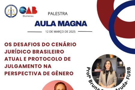 Aula Magna do Curso de Direito da FURB contará com apoio institucional da OAB Blumenau