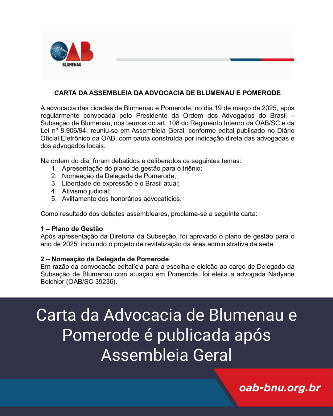 Carta Aberta Carta Aberta