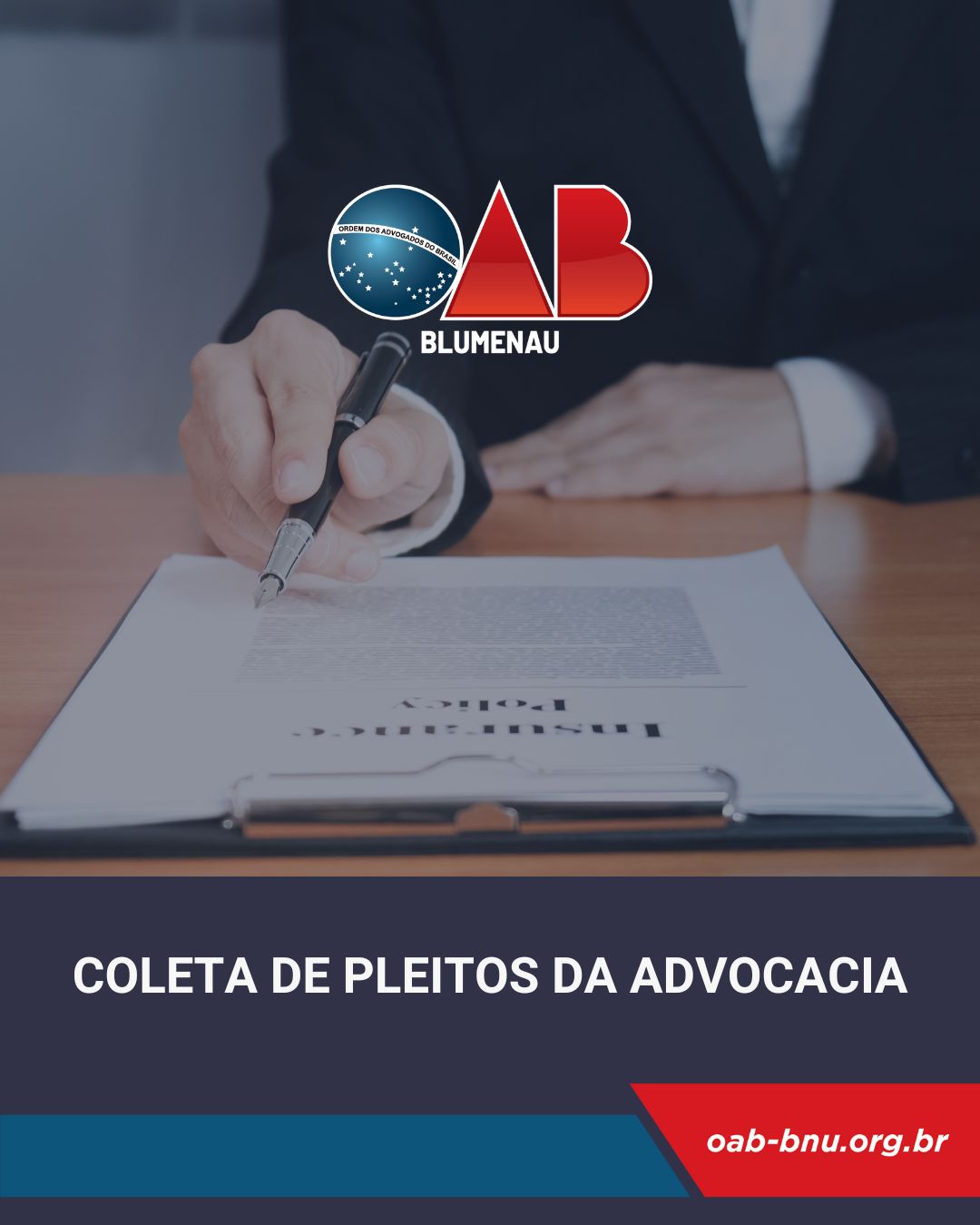 OAB Blumenau abre prazo para recebimento de demandas da advocacia ao Judiciário OAB Blumenau abre prazo para recebimento de demandas da advocacia ao Judiciário