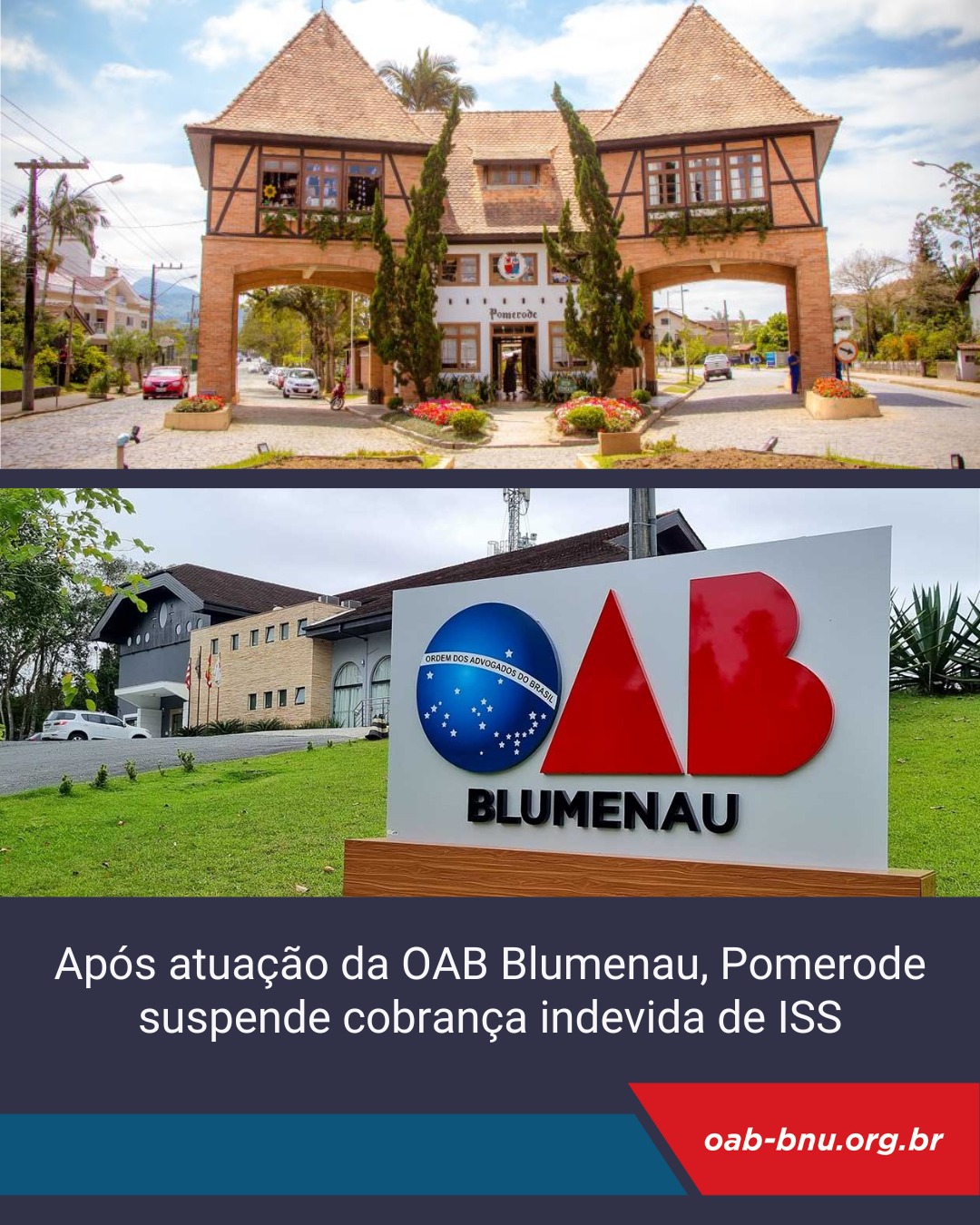 OAB Blumenau oficia município de Pomerode sobre cobrança indevida de ISS OAB Blumenau oficia município de Pomerode sobre cobrança indevida de ISS