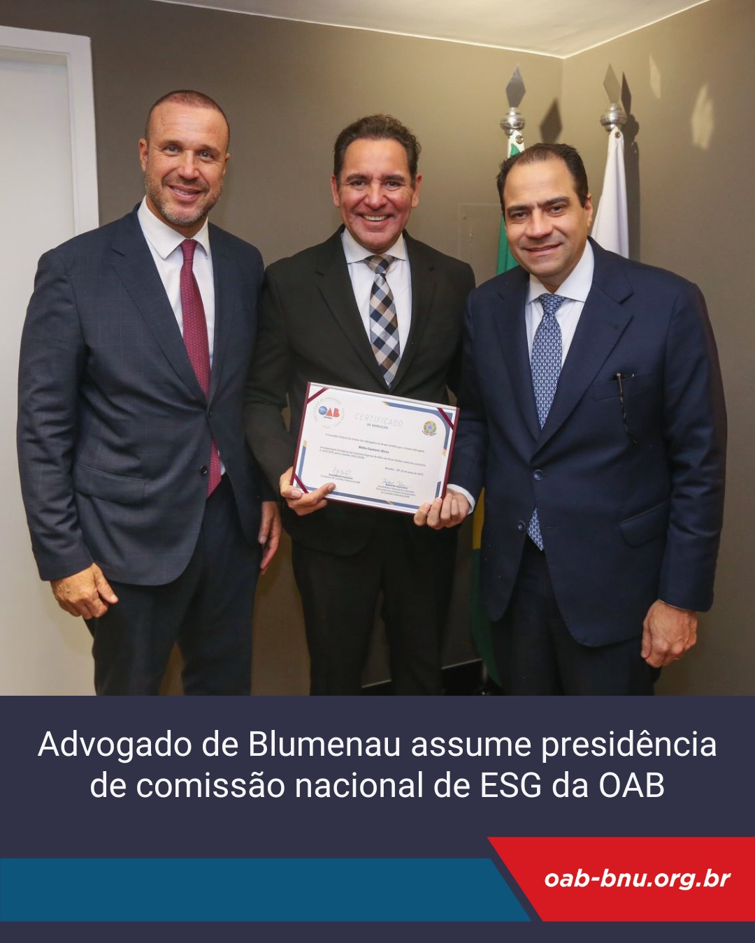 Advogado de Blumenau assume presidência nacional da Comissão de ESG e Pacto Global da OAB