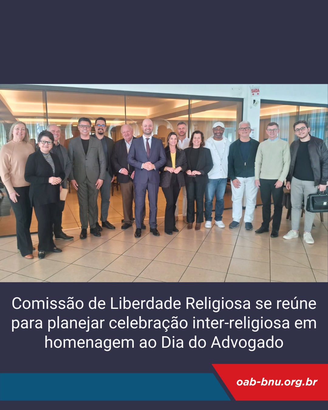 OAB Blumenau promoverá Celebração Inter-religiosa com arrecadação de alimentos no Mês da Advocacia OAB Blumenau promoverá Celebração Inter-religiosa com arrecadação de alimentos no Mês da Advocacia