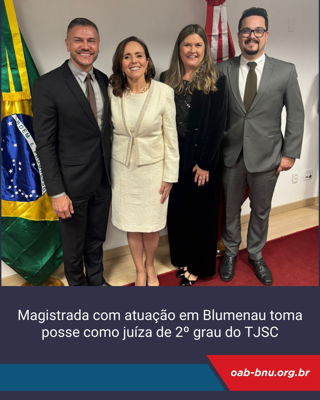 Magistrada com atuação em Blumenau toma posse como juíza de 2º grau no TJSC Magistrada com atuação em Blumenau toma posse como juíza de 2º grau no TJSC