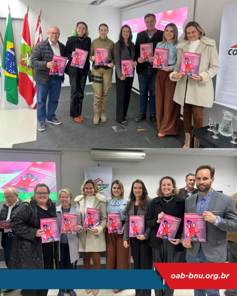 OAB Blumenau contribui para confecção de cartilha sobre violência contra mulher nos condomínios.
