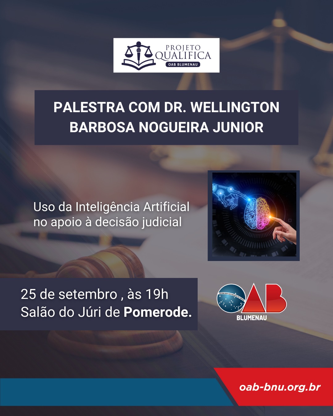 OAB Blumenau promove palestra sobre Inteligência Artificial no Judiciário em Pomerode OAB Blumenau promove palestra sobre Inteligência Artificial no Judiciário em Pomerode