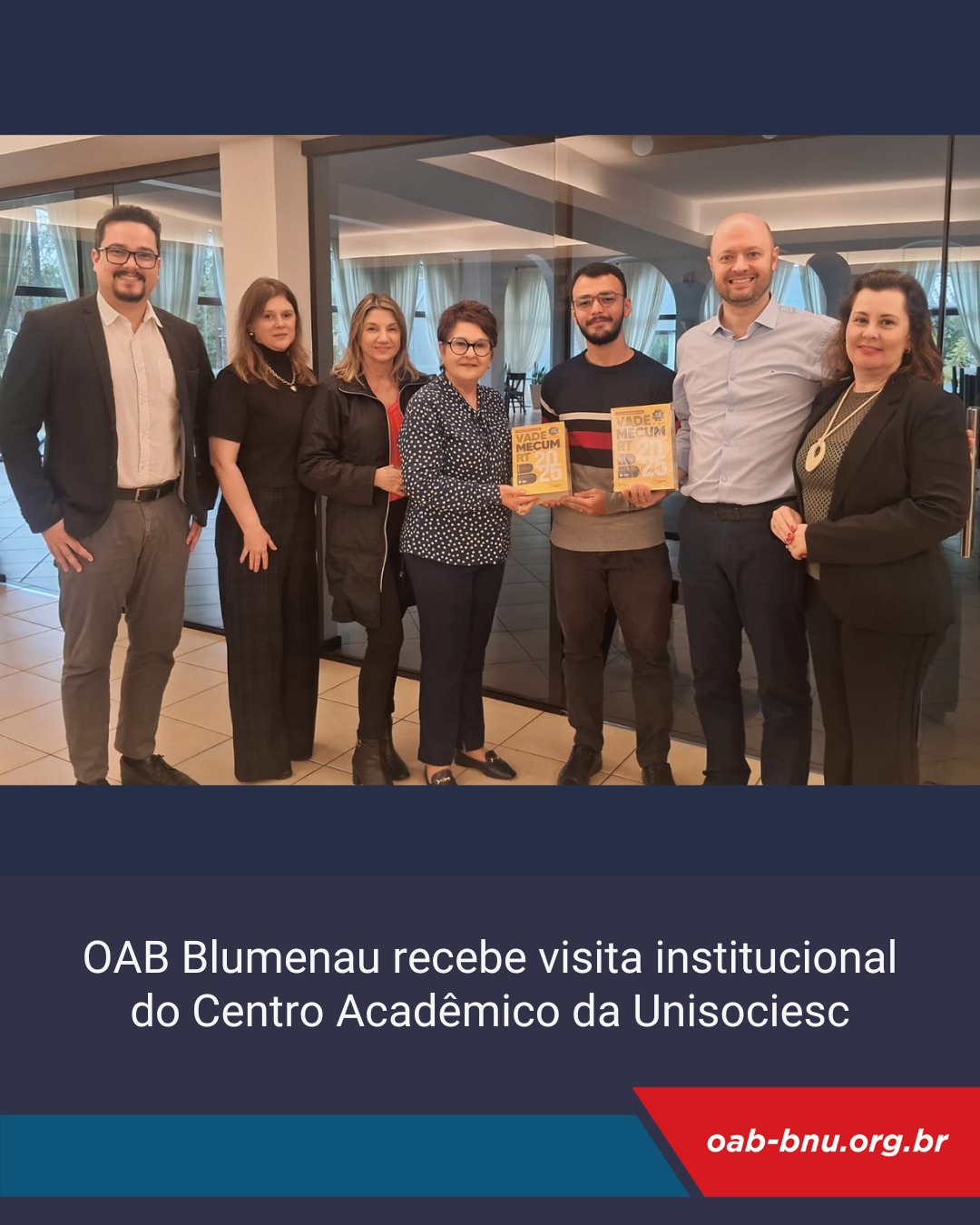 OAB Blumenau recebe visita institucional do Centro Acadêmico de Direito da Unisociesc OAB Blumenau recebe visita institucional do Centro Acadêmico de Direito da Unisociesc