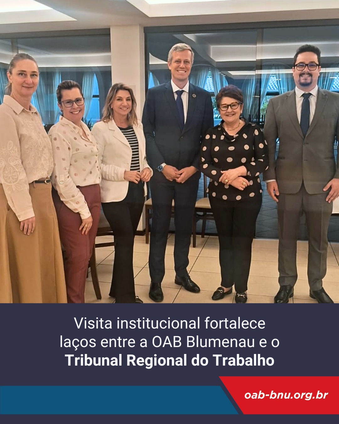 OAB Blumenau recebe visita do Desembargador Dr. Cesar Luiz Pasold Júnior