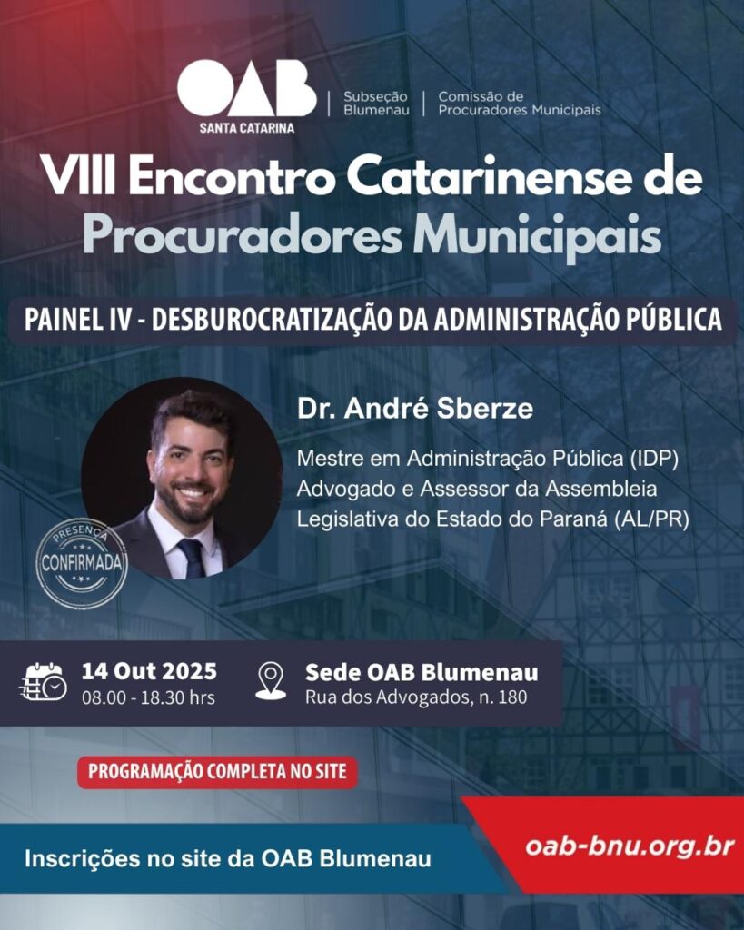 VIII Encontro Estadual de Procuradores Municipais celebra 10 anos em Blumenau