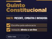 OAB Blumenau incentiva advocacia a participar da escolha do Quinto Constitucional do TJSC