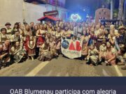 OAB Blumenau participa com alegria do desfile de abertura da Oktoberfest 2025
