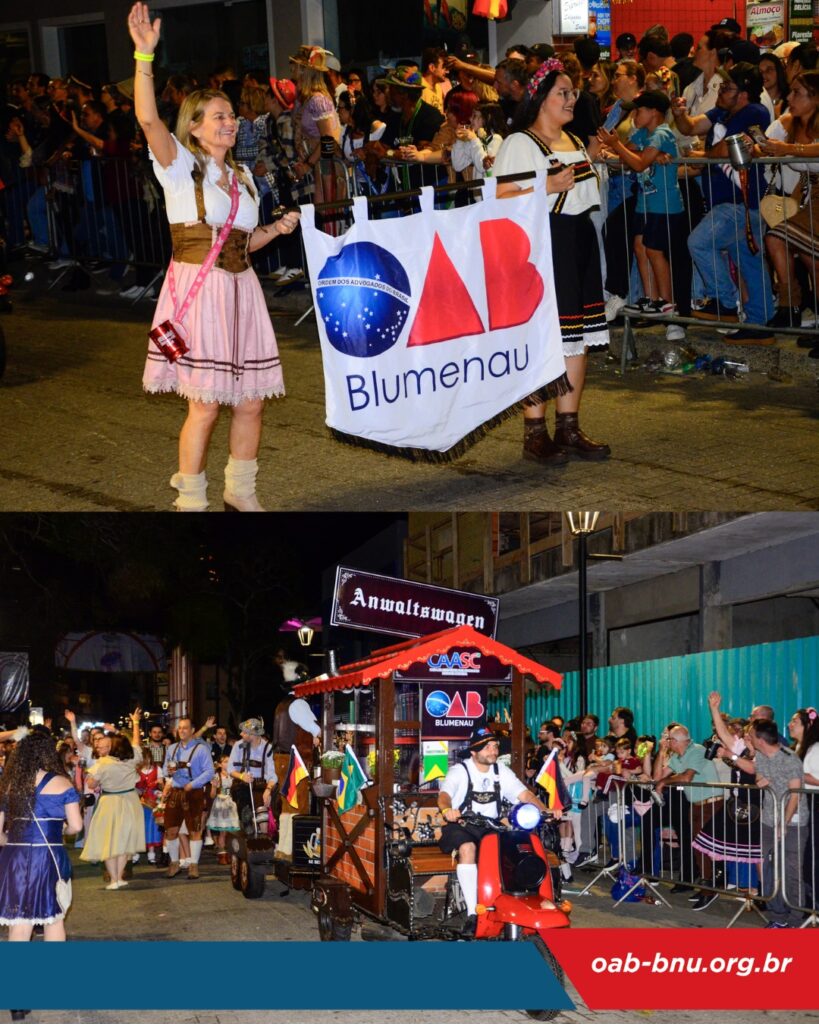 OAB Blumenau participa com alegria do desfile de abertura da Oktoberfest 2025