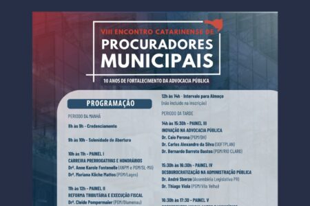 VIII Encontro Estadual de Procuradores Municipais celebra 10 anos em Blumenau