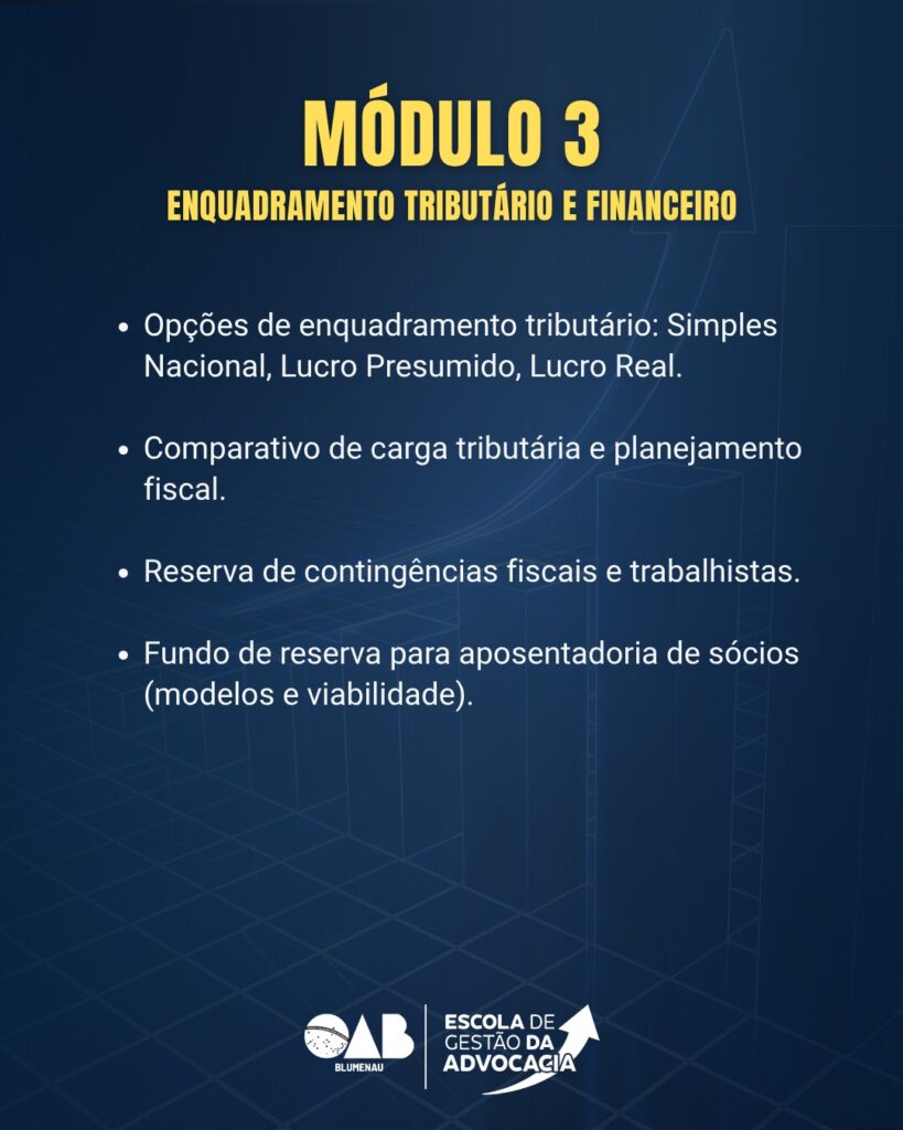 Escola de Gestão da Advocacia OAB Blumenau promove segundo evento sobre gestão como instrumento de resultados