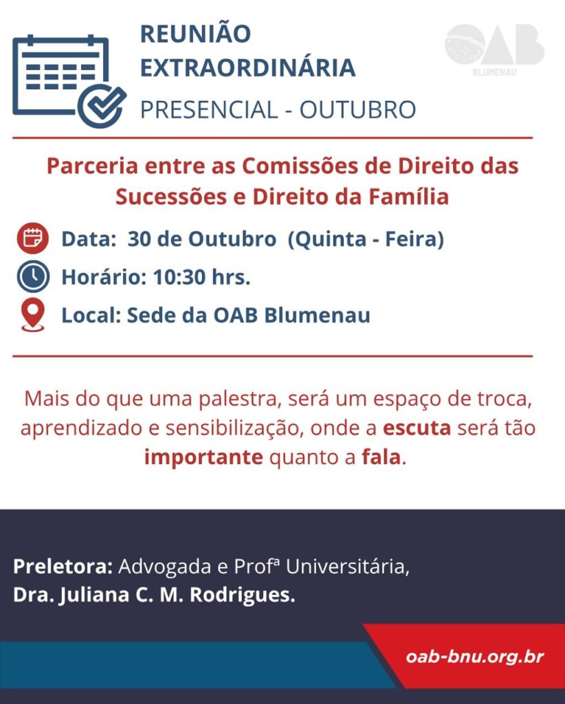 Qualifica OAB Blumenau promove encontro sobre Comunicação Não Violenta nas relações jurídicas e familiares