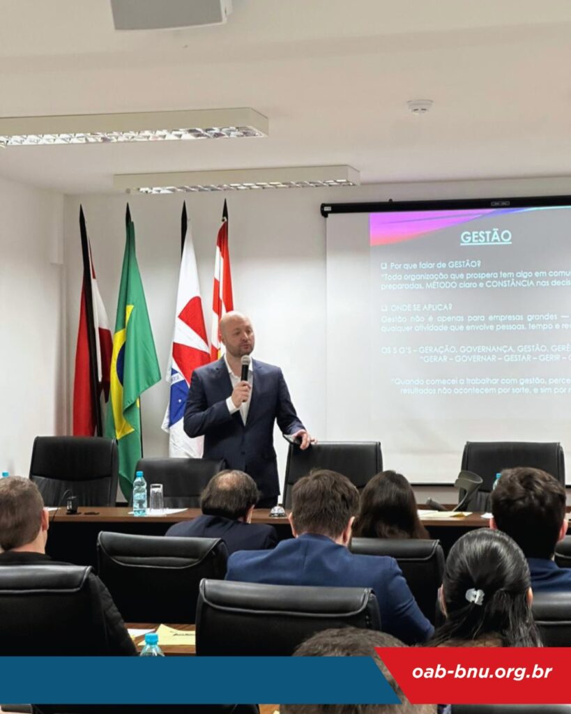 OAB Blumenau promove segundo encontro preparatório da Escola de Gestão da Advocacia e reúne público interessado em discutir inovação e resultados na profissão