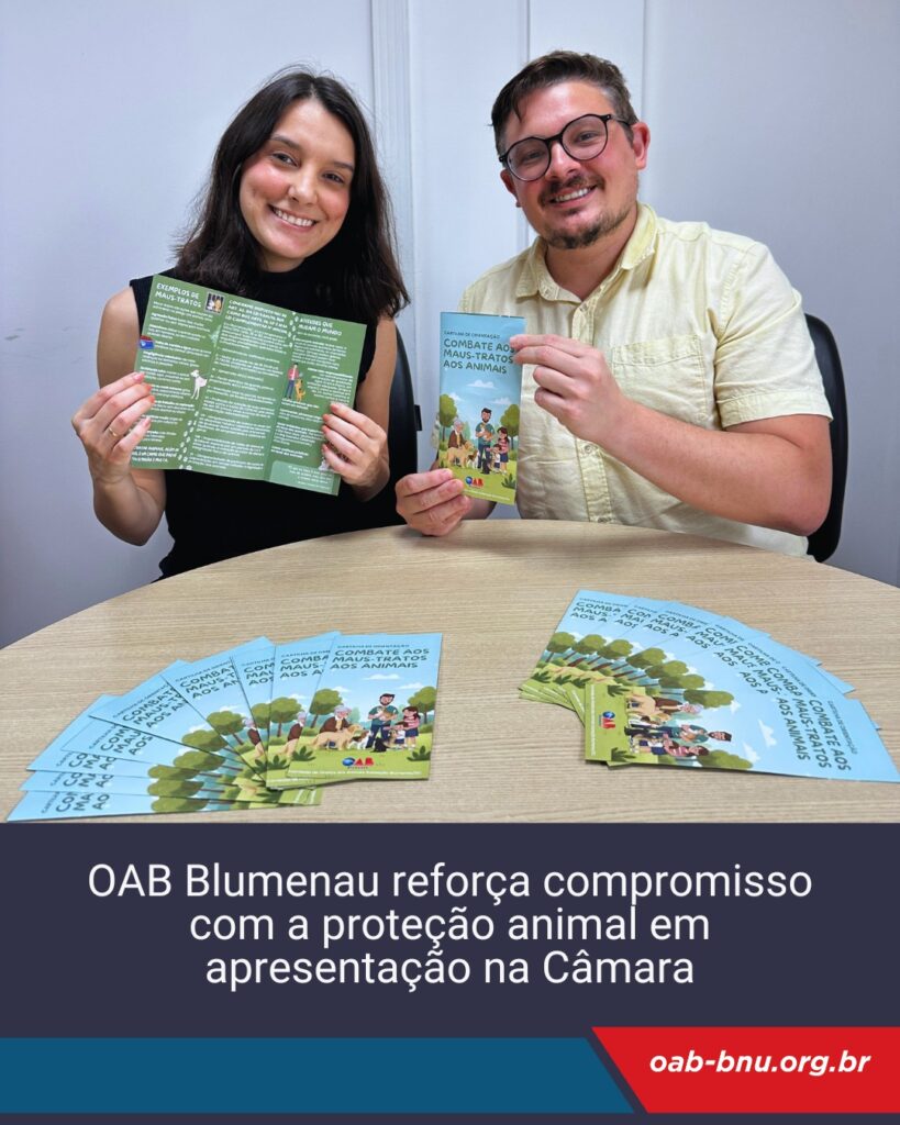 OAB Blumenau reforça compromisso com a proteção animal em apresentação na Câmara