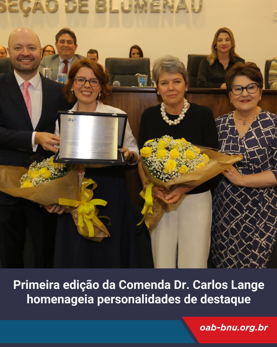 Primeira edição da Comenda Dr. Carlos Lange homenageia personalidades de destaque