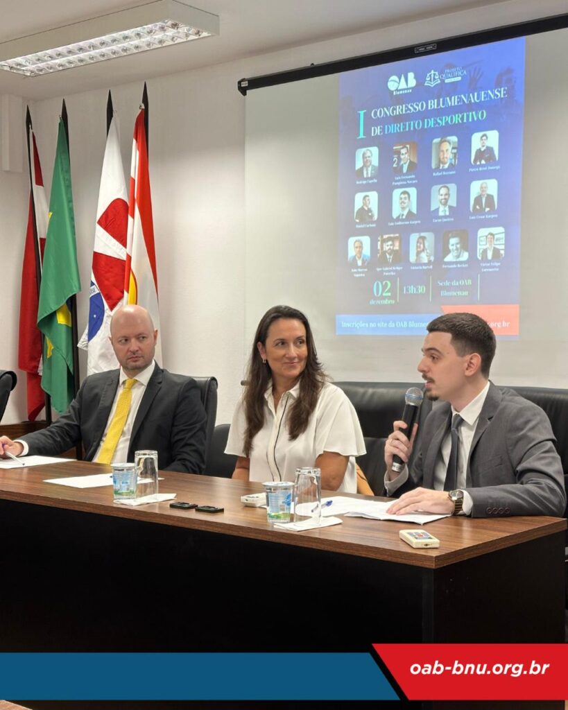 Congresso Blumenauense de Direito Desportivo reúne especialistas e destaca avanços na área