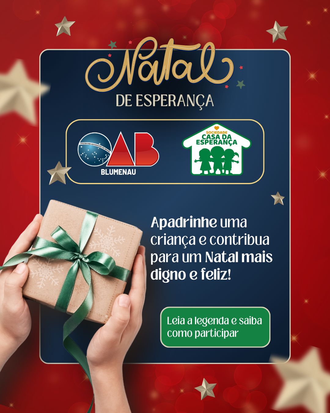 OAB Blumenau lança Campanha de Natal para apadrinhar 120 crianças da Casa da Esperança