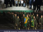 OAB Blumenau prestigia solenidade de despedida e transmissão de comando no 23º Batalhão de Infantaria