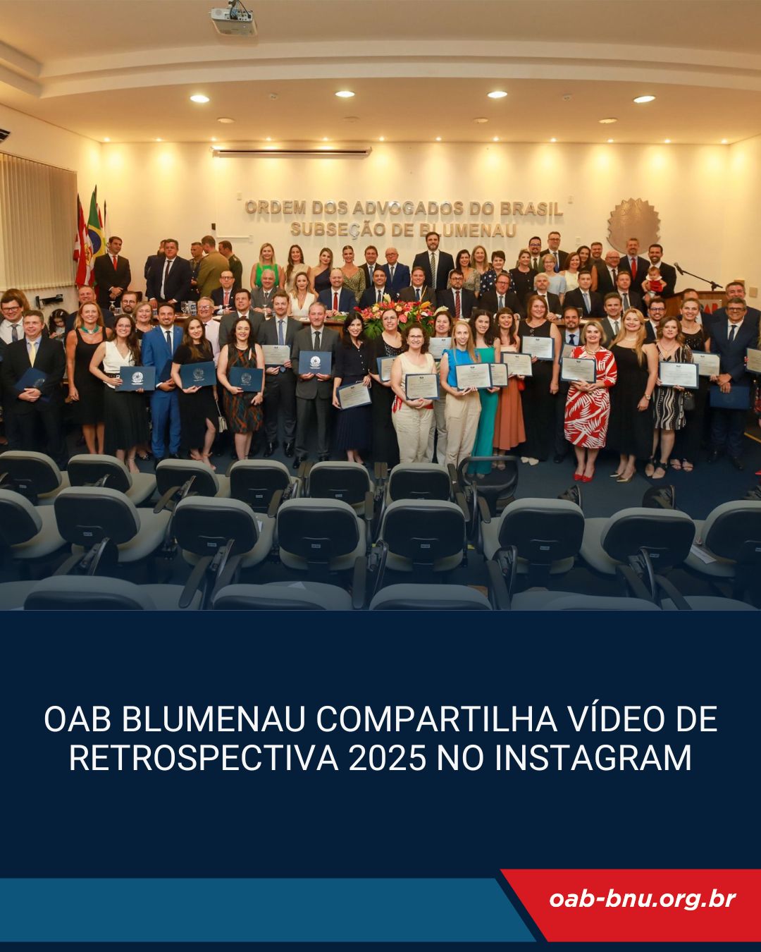 OAB Blumenau apresenta vídeo institucional com o balanço de 2025