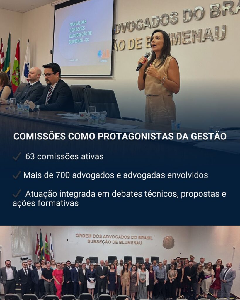 OAB Blumenau projeta 2026 com foco em modernização, formação e aproximação com a advocacia