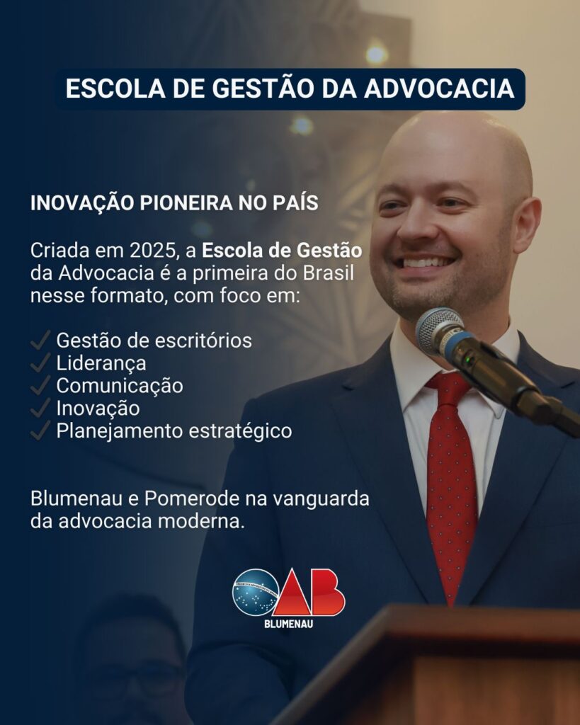 OAB Blumenau projeta 2026 com foco em modernização, formação e aproximação com a advocacia