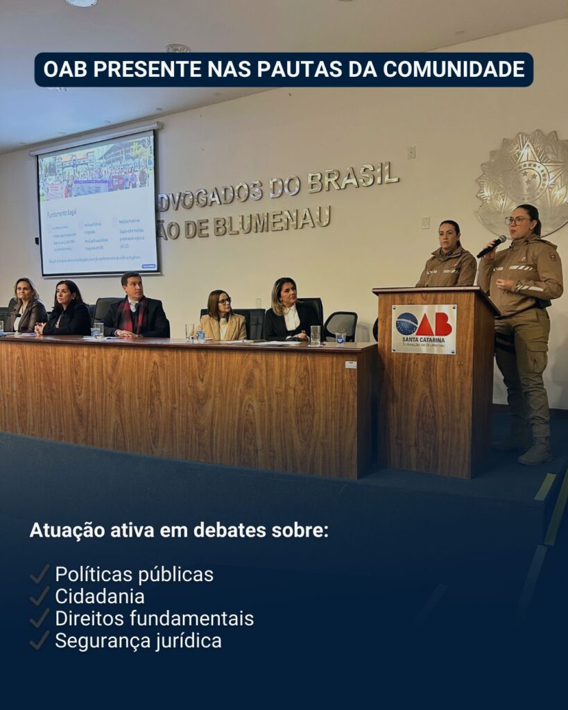OAB Blumenau projeta 2026 com foco em modernização, formação e aproximação com a advocacia