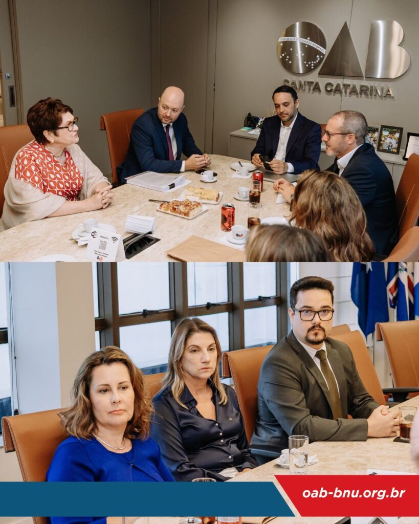Diretoria da OAB Blumenau realiza visita institucional à OAB Santa Catarina