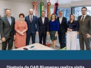 Diretoria da OAB Blumenau realiza visita institucional à OAB Santa Catarina