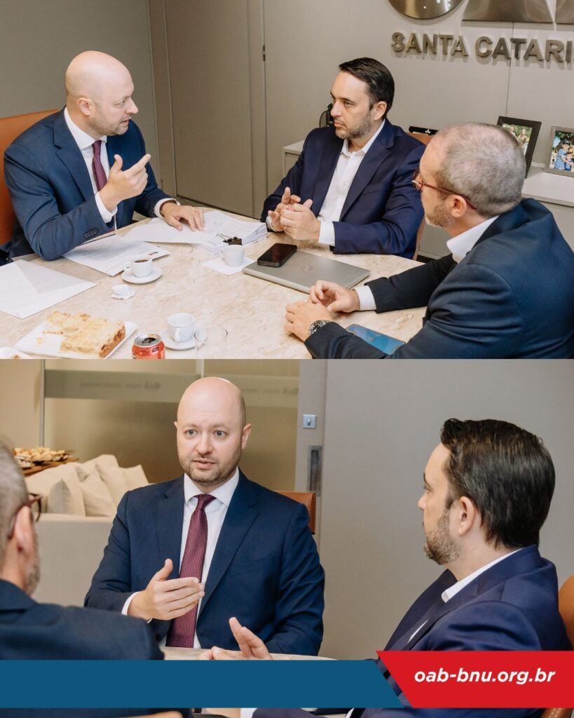 Diretoria da OAB Blumenau realiza visita institucional à OAB Santa Catarina