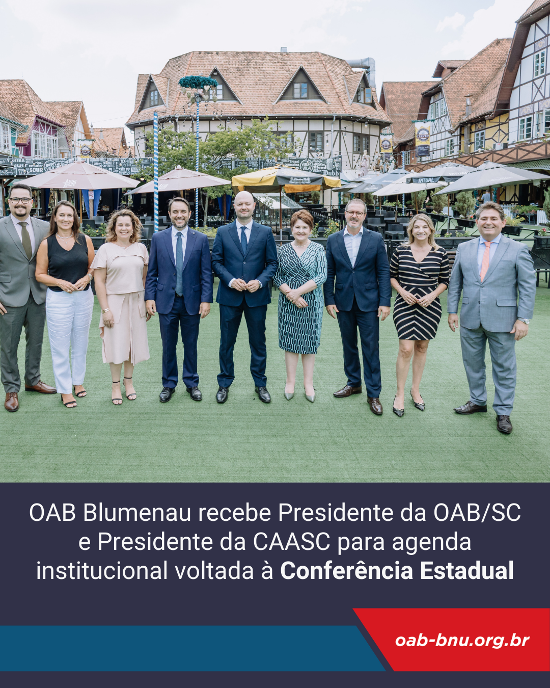 OAB Blumenau recebe Presidente da OAB/SC e Presidente da CAASC para agenda institucional voltada à Conferência Estadual