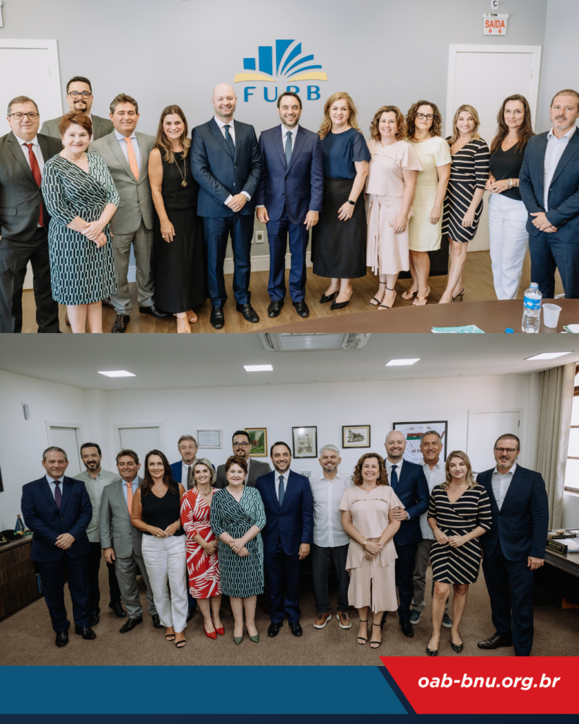 OAB Blumenau recebe Presidente da OAB/SC e Presidente da CAASC para agenda institucional voltada à Conferência Estadual