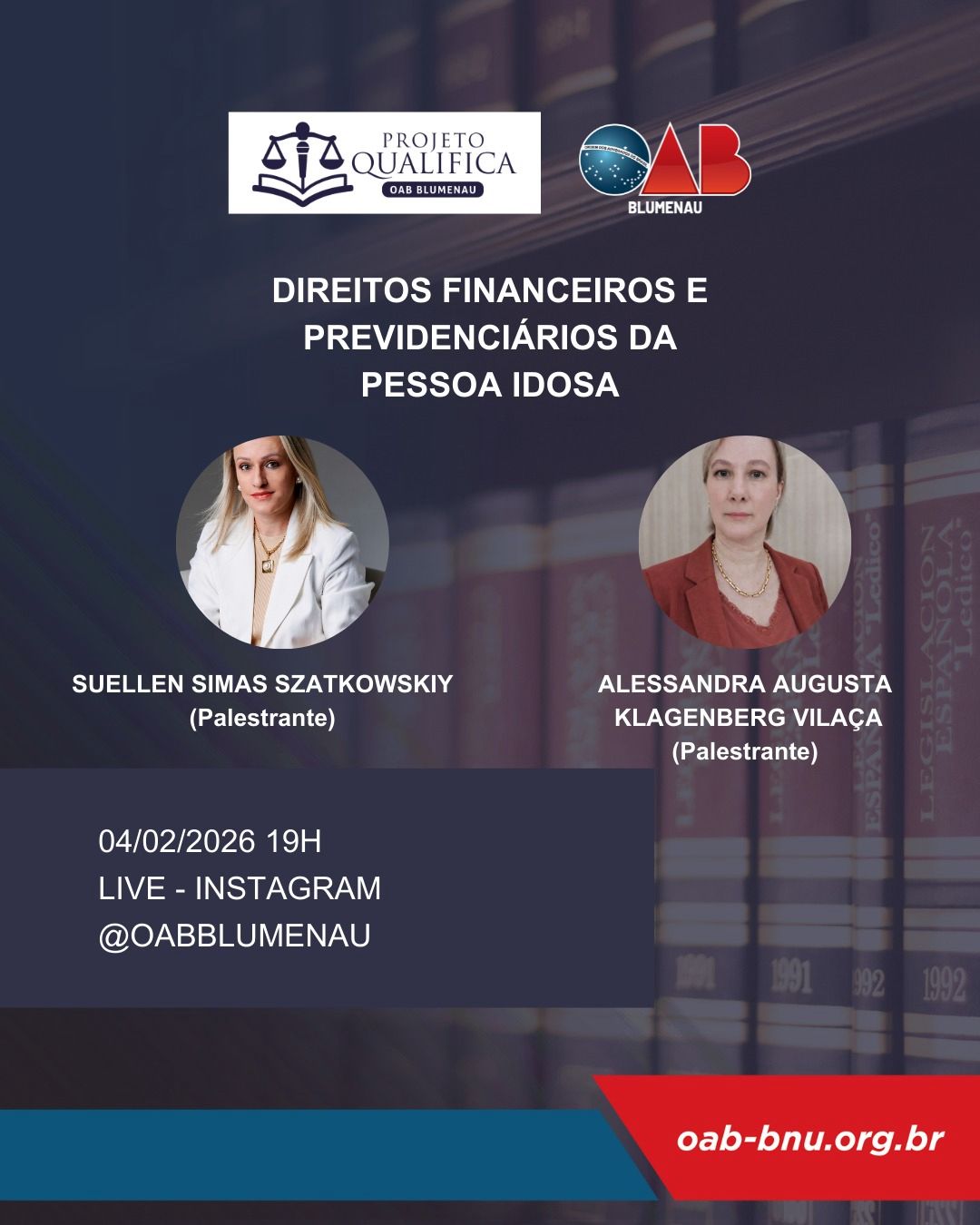 Comissão de Direito da Pessoa Idosa promove Live sobre direitos financeiros e previdenciários