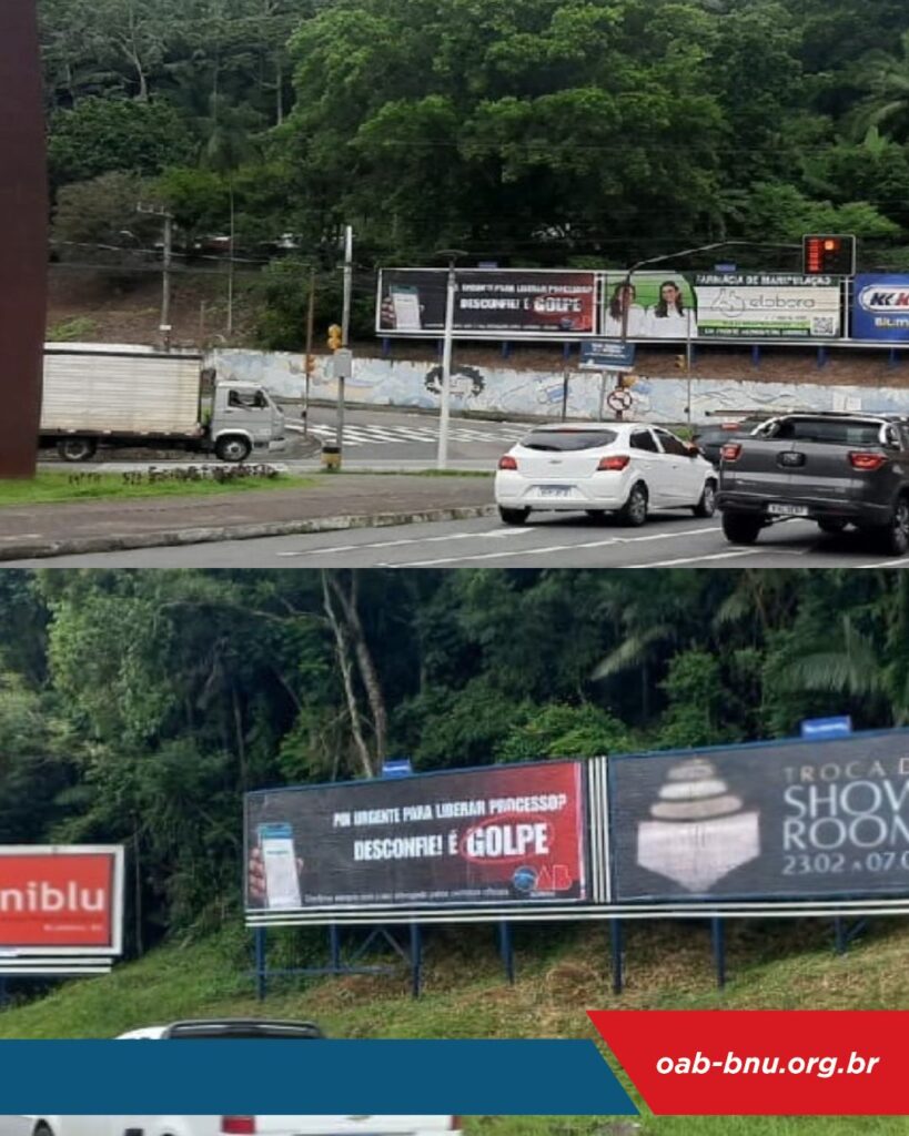 Campanha da OAB Blumenau contra o “falso advogado” ganha as ruas de Blumenau e Pomerode