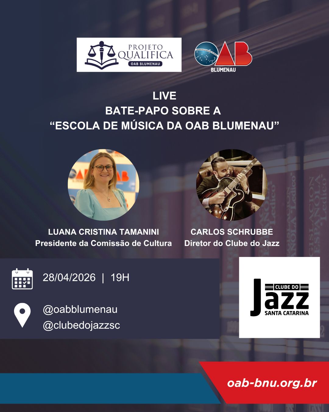 OAB Blumenau apresenta Escola de Música em live especial aberta à comunidade OAB Blumenau apresenta Escola de Música em live especial aberta à comunidade