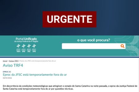 ATENÇÃO: Eproc fora do AR