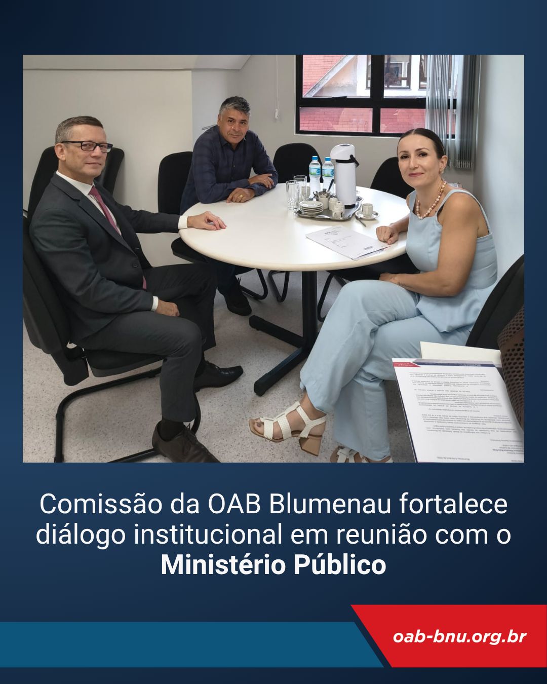 Comissão da OAB Blumenau fortalece diálogo institucional em reunião com o Ministério Público