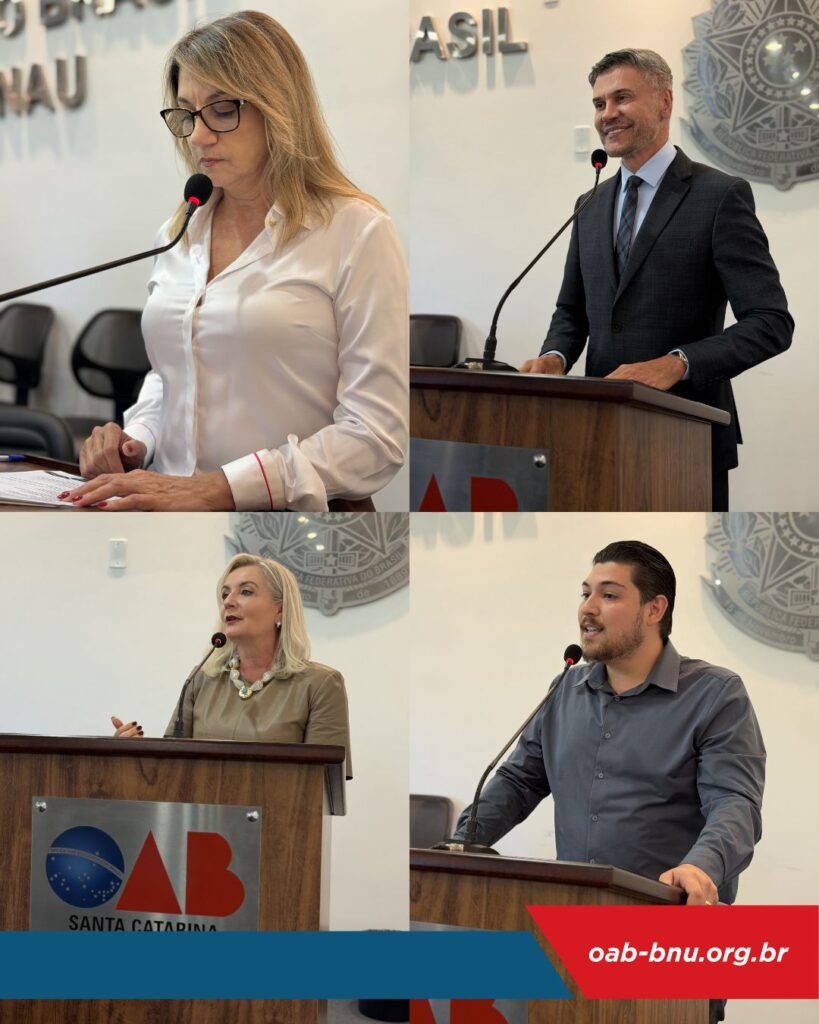 Solenidade de Compromisso e Entrega de Credenciais marca ingresso de novos advogados na OAB Blumenau