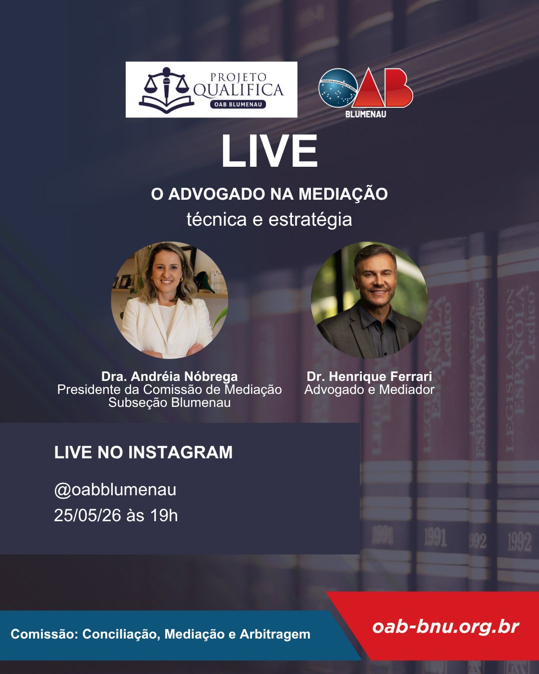Comissão de Direito das Famílias da OAB Blumenau promove live sobre ECA Digital e redes sociais Comissão de Direito das Famílias da OAB Blumenau promove live sobre ECA Digital e redes sociais