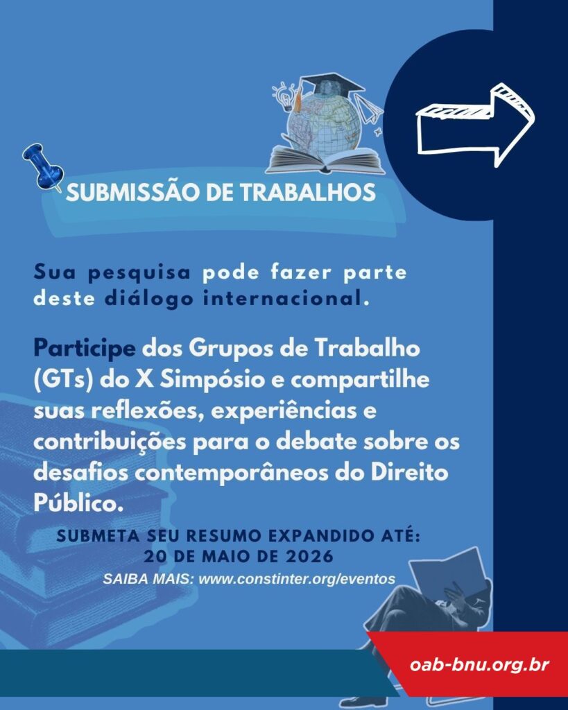 OAB Blumenau divulga X Simpósio Regional de Direito Público e Seminário Internacional promovido pela Universidade Regional de Blumenau
