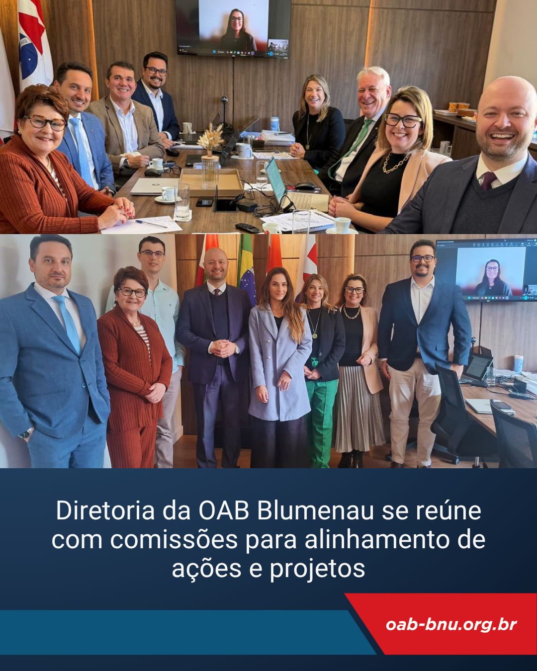 Diretoria da OAB Blumenau realiza reuniões com comissões temáticas para alinhamento de ações e demandas