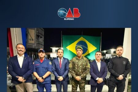 OAB Blumenau participa de cerimônia militar no 23º Batalhão de Infantaria em homenagem ao Dia da Infantaria