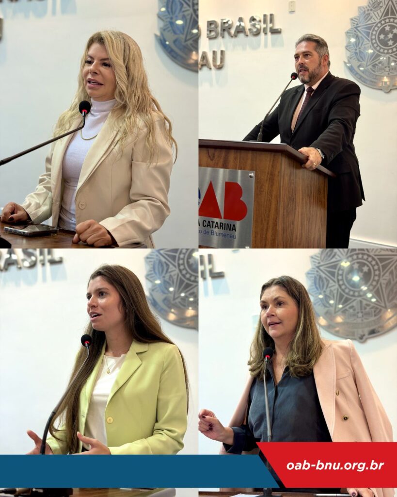 Presidente do TJSC prestigia entrega de credenciais na OAB Blumenau e recebe homenagem da Subseção