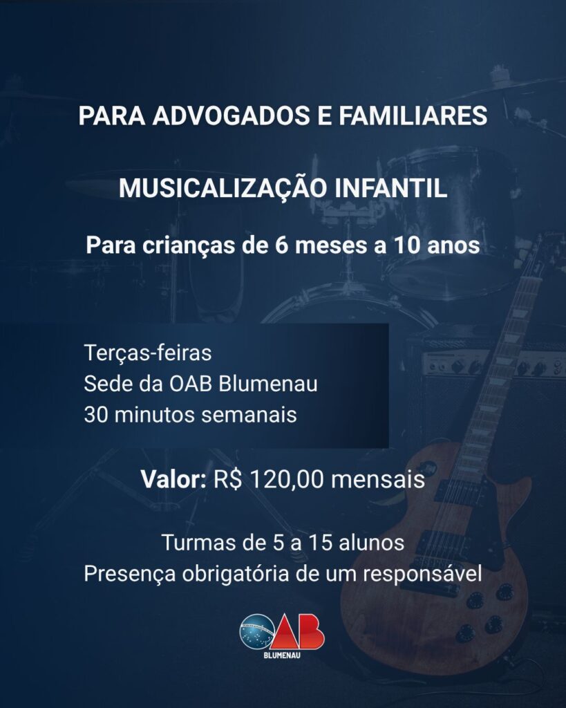 OAB Blumenau inaugura Escola de Música e amplia ações culturais voltadas à advocacia e comunidade