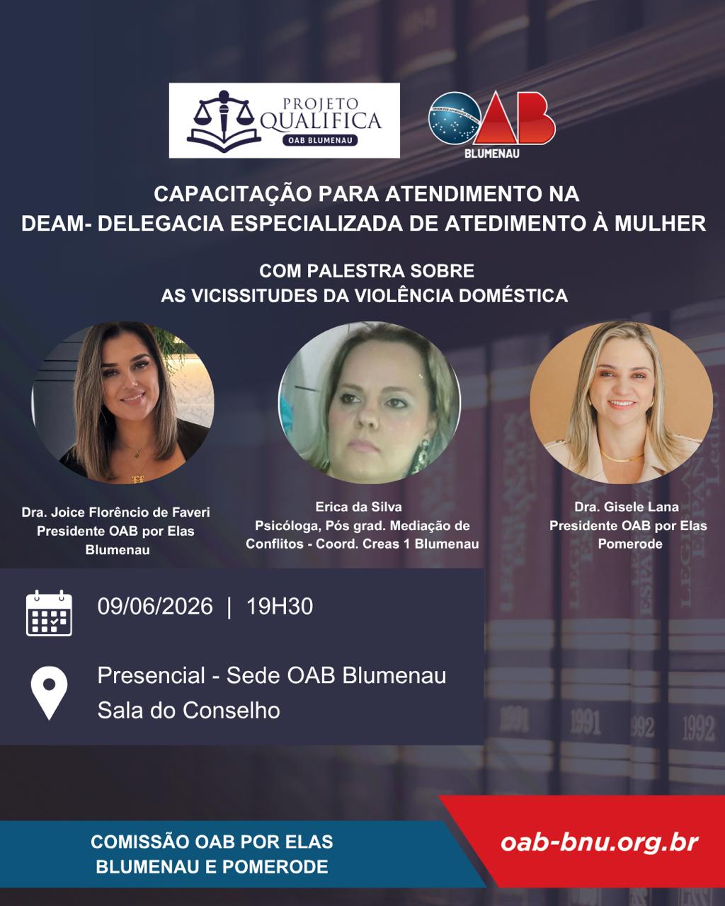 Comissão OAB Por Elas promove capacitação sobre atendimento humanizado às vítimas de violência doméstica Comissão OAB Por Elas promove capacitação sobre atendimento humanizado às vítimas de violência doméstica