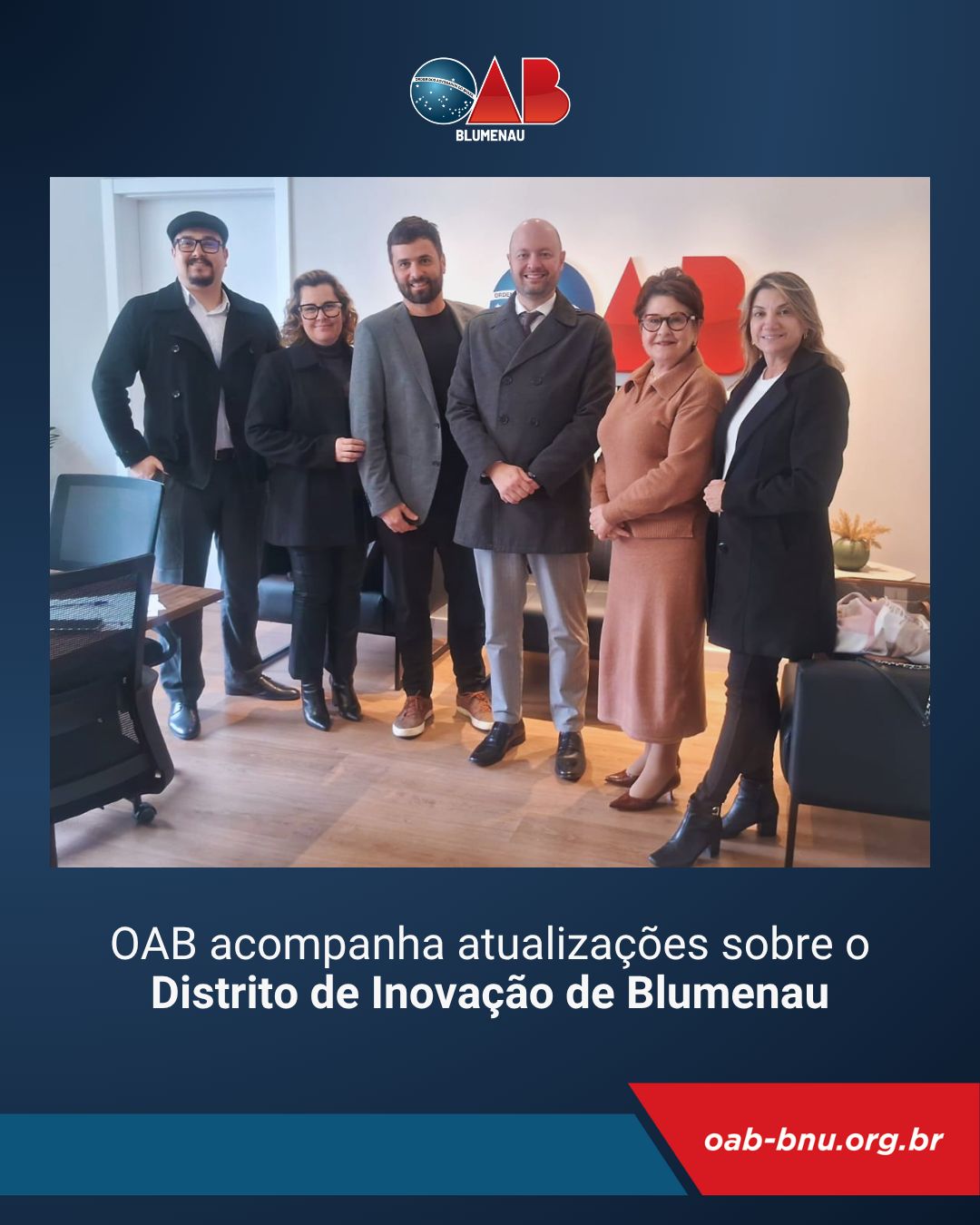 OAB Blumenau acompanha avanços do Distrito de Inovação e reforça integração da advocacia com o ecossistema tecnológico OAB Blumenau acompanha avanços do Distrito de Inovação e reforça integração da advocacia com o ecossistema tecnológico
